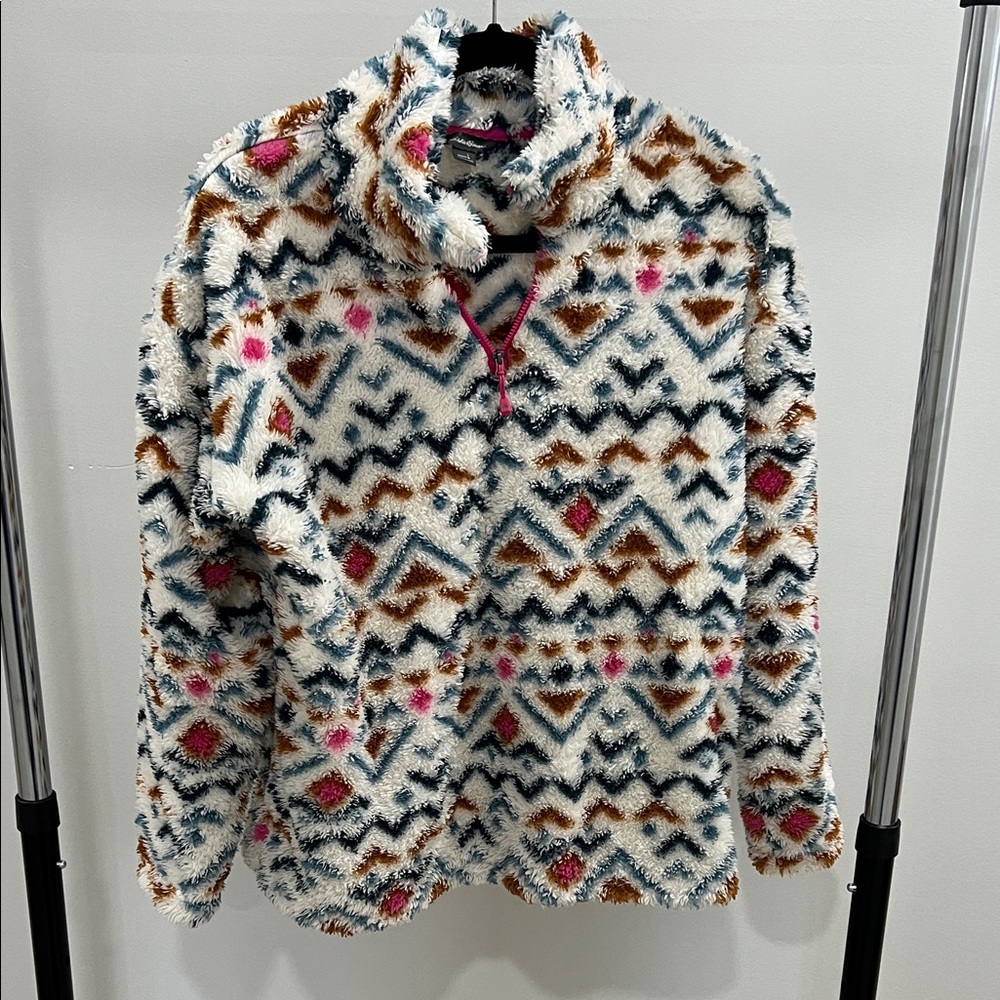Eddie Bauer Multicolor Sherpa Fleece Pullover